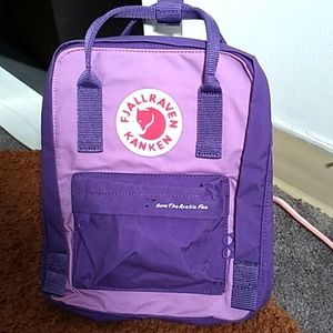 Fjallraven Kanken Save The Arctic Fox Mini Backpack. Purple/Orchid. NWOT/ UNUSED